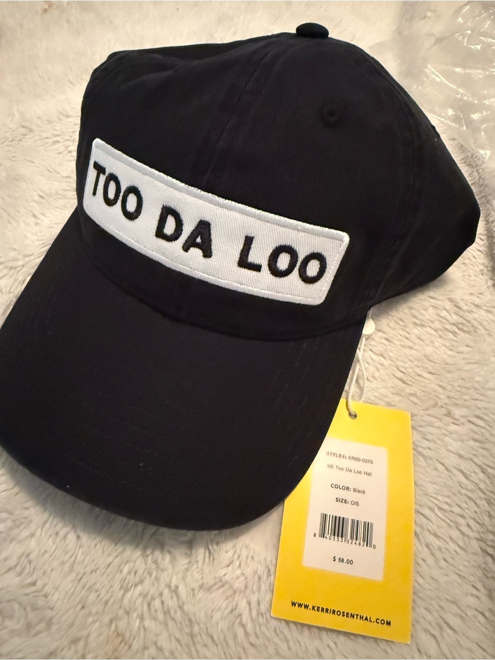 Kerri Rosenthal Black Too da Loo Patch hat- NWT
